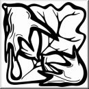 Aufkleber Rectangle Floral Designs 010