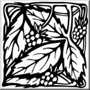 Aufkleber Rectangle Floral Designs 015