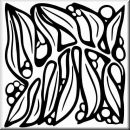 Aufkleber Rectangle Floral Designs 019