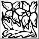 Aufkleber Rectangle Floral Designs 031