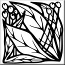 Aufkleber Rectangle Floral Designs 033