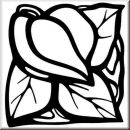 Aufkleber Rectangle Floral Designs 040