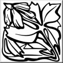 Aufkleber Rectangle Floral Designs 041