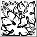 Aufkleber Rectangle Floral Designs 045