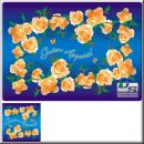 Platzdeckchen Motiv Weie Rosen