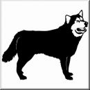 Aufkleber Hund Alaskan Malamute