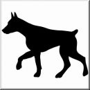 Aufkleber Hund Dobermann 4