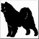 Aufkleber Hund Samoyed