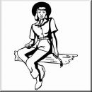 Aufkleber Western Ladies 02