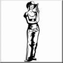 Aufkleber Western Ladies 08