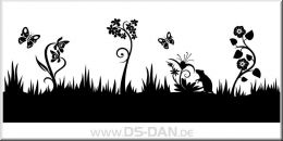 Wandtattoo Aufkleber 00 Wiese und Blumen