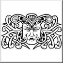 Aufkleber Maskenmotiv 005