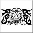 Aufkleber Maskenmotiv 006