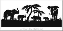 Wandtattoo Aufkleber 06 Afrika Motiv mit Elefanten