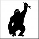 Folienaufkleber Tiermotiv Gorilla