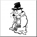 Folienaufkleber Motiv Schneemann
